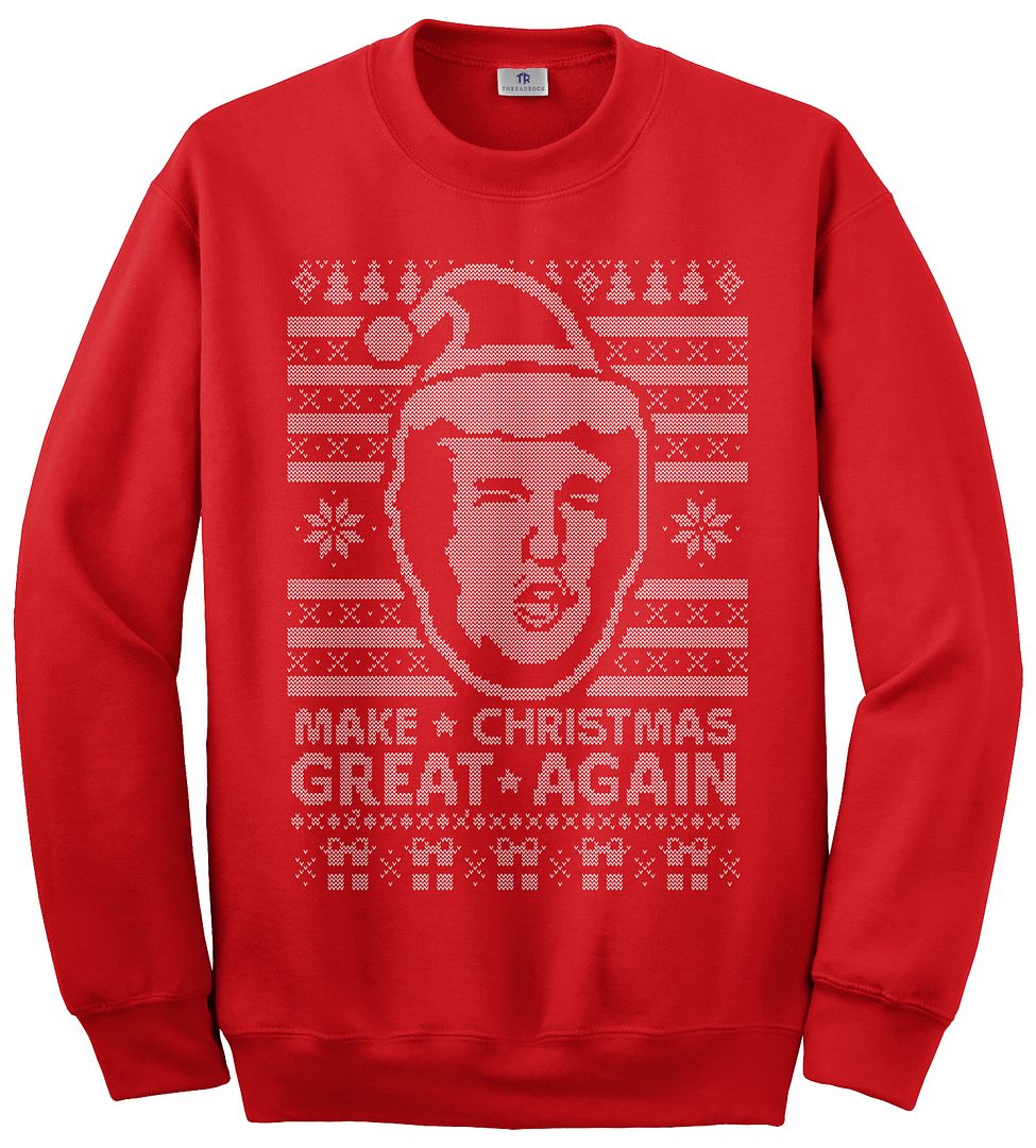 Threadrock Men's Donald Trump Ugly Christmas Sweater Sweatshirt eBay Ugly Christmas Sweater Trump